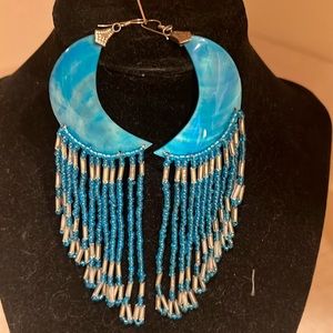 Beautiful moon, baby blue earrings